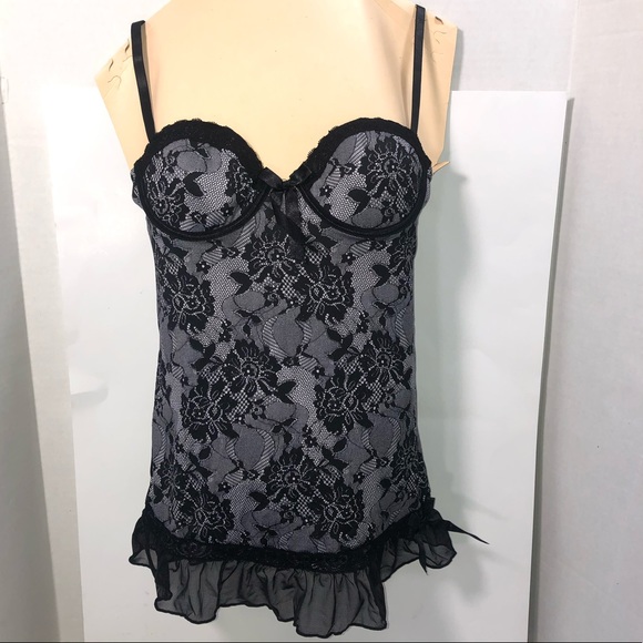 NWOT Adore Me Etelka Women’s Intimate Sleepwear Lingerie Black Lace Size Small - Picture 14 of 14